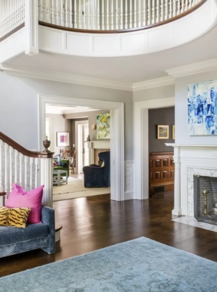 Restored Fisher Hill Tudor Revival estate, an Abrams Builders project in Brookline